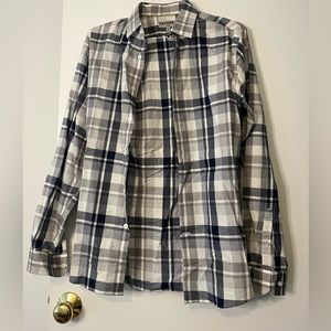 Express Men’s Small Plaid Button Up